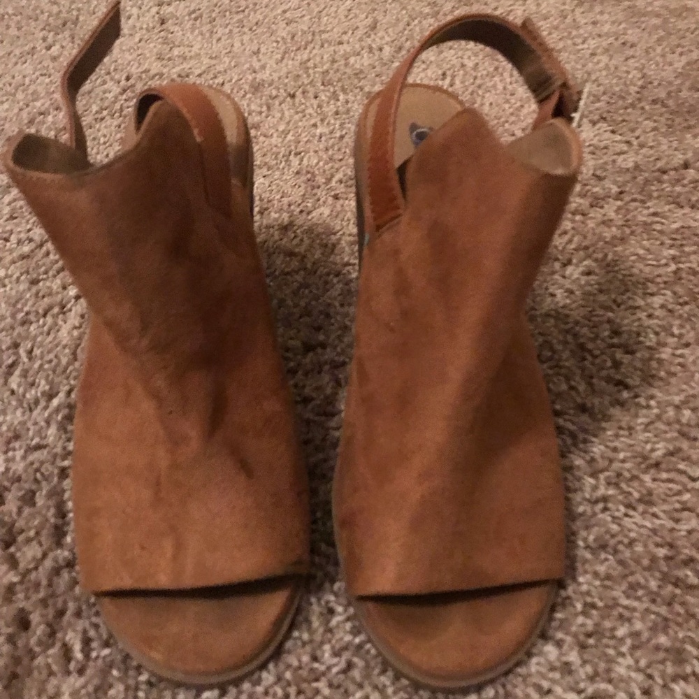 open toed booties